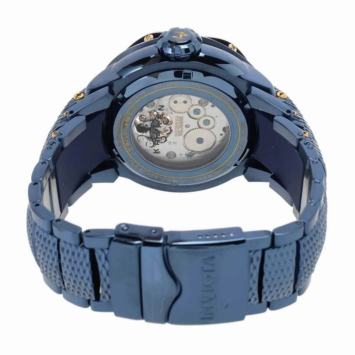 Invicta Men's Quartz Watch - Reserve Kraken Open Heart Dial Blue Bracelet | 35730