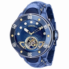 Invicta Men's Quartz Watch - Reserve Kraken Open Heart Dial Blue Bracelet | 35730