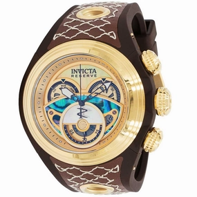 Invicta Men's Quartz Watch - Reserve S1 Chronograph gold and mop dial strap | 38878