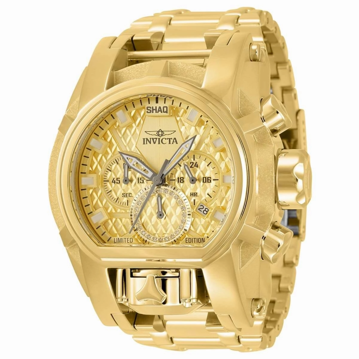 Invicta Men's Quartz Watch - Shaq Chronograph Yellow Gold Steel Bracelet | 34657