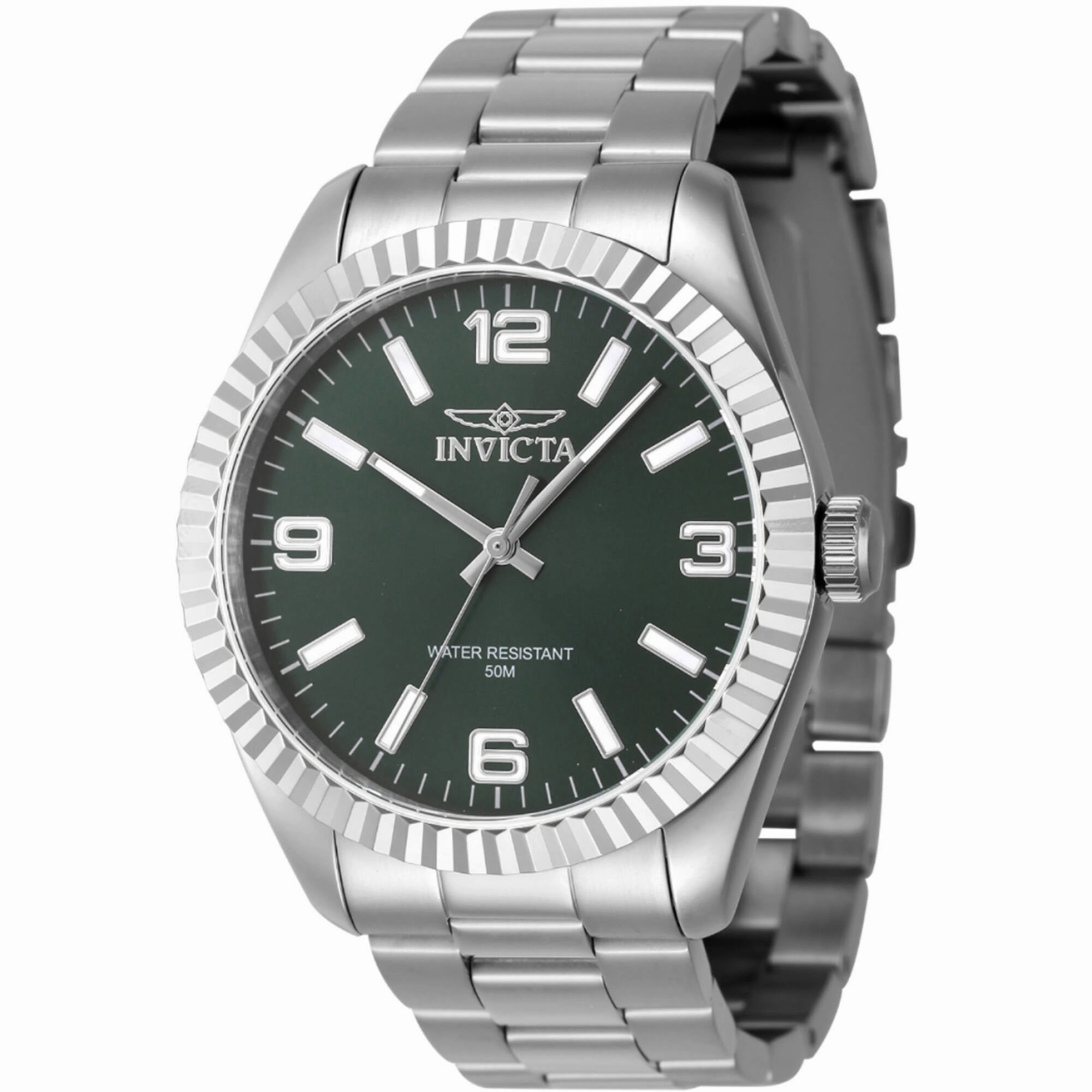 Invicta Men's Quartz Watch - Specialty Green Dial Silver Tone Bracelet | 47450
