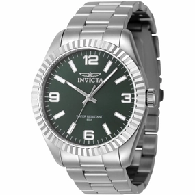 Invicta Men's Quartz Watch - Specialty Green Dial Silver Tone Bracelet | 47450