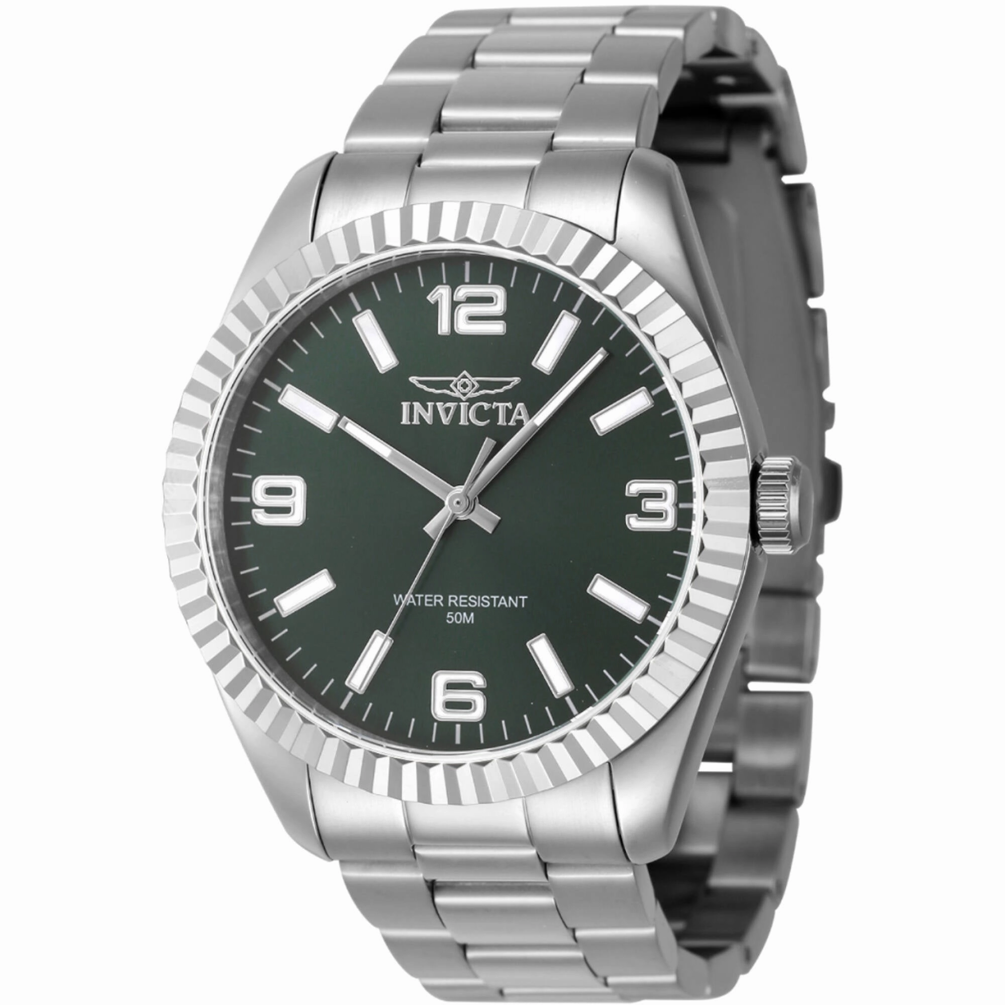 Invicta Men's Quartz Watch - Specialty Green Dial Silver Tone Bracelet | 47450
