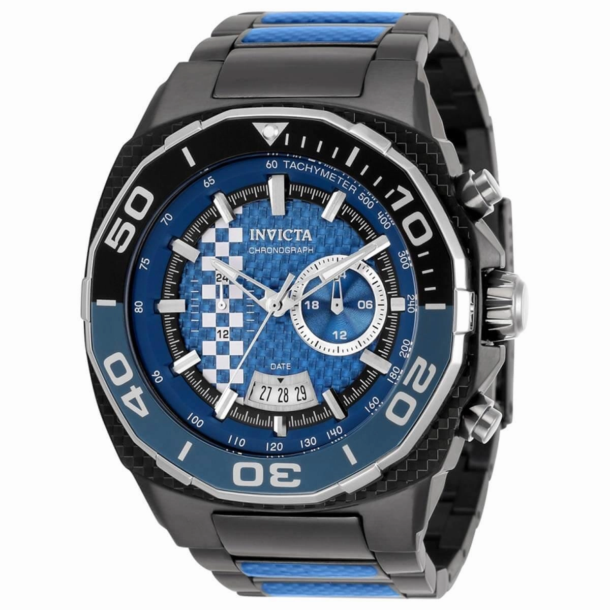 Invicta Men's Quartz Watch - Speedway Black Stainless Steel Bracelet | 33197