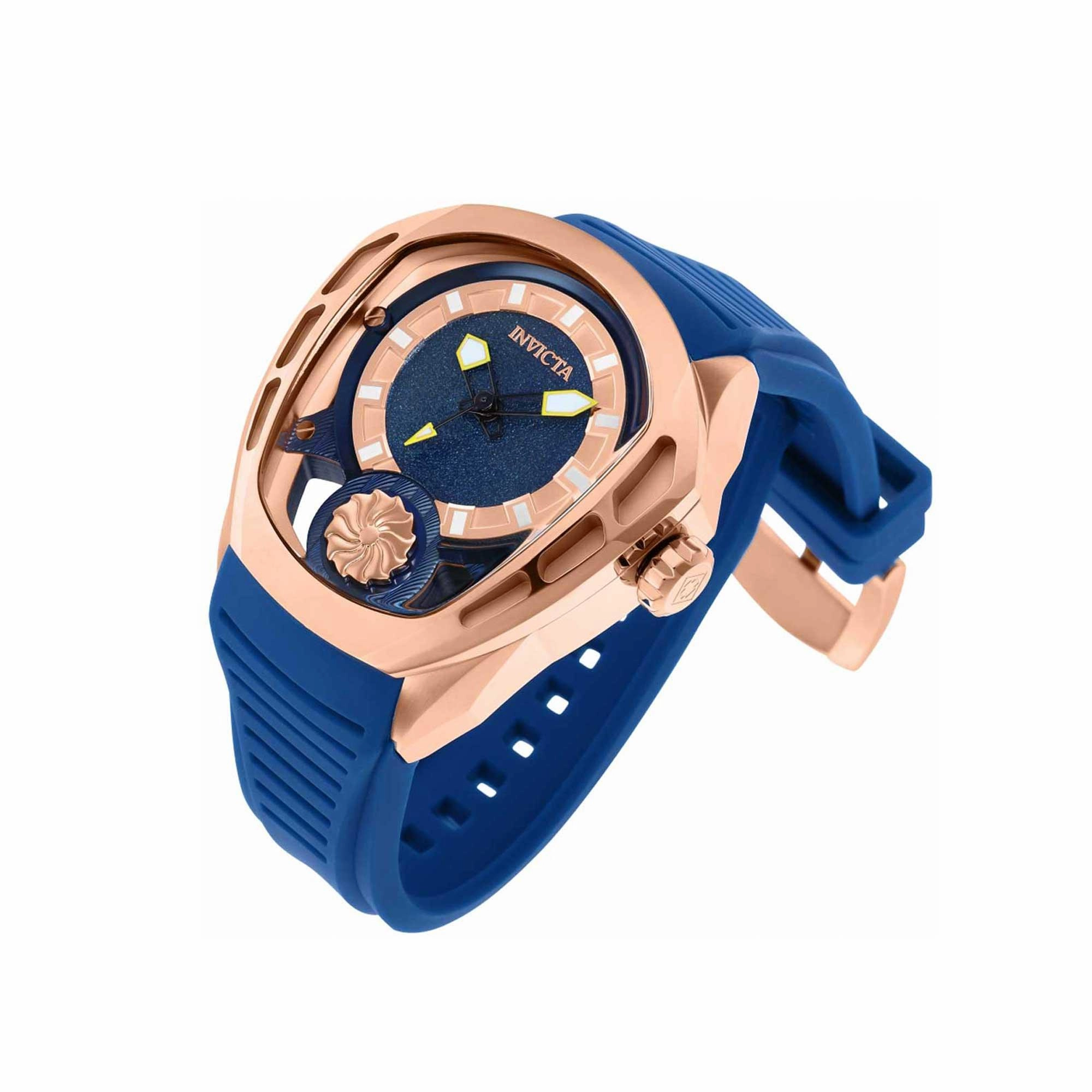 Invicta Men's Watch - Akula Automatic Rose Gold Tone and Blue Dial Strap | 35444