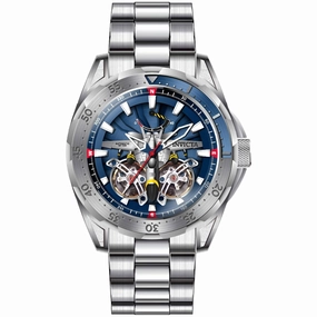 Invicta Men's Watch - Aviator Automatic Blue and Silver Dial Steel Bracelet | 44686