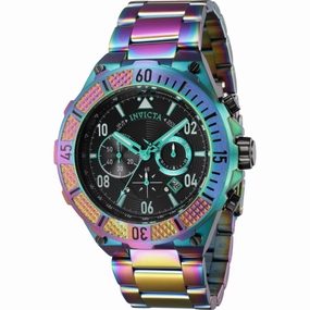 Invicta Men's Watch - Aviator Chrono Green and Black Dial Iridescent Steel | 40513