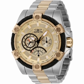 Invicta Men's Watch - Bolt Day-Date Gold Dial Two Tone Steel Bracelet Quartz | 46867