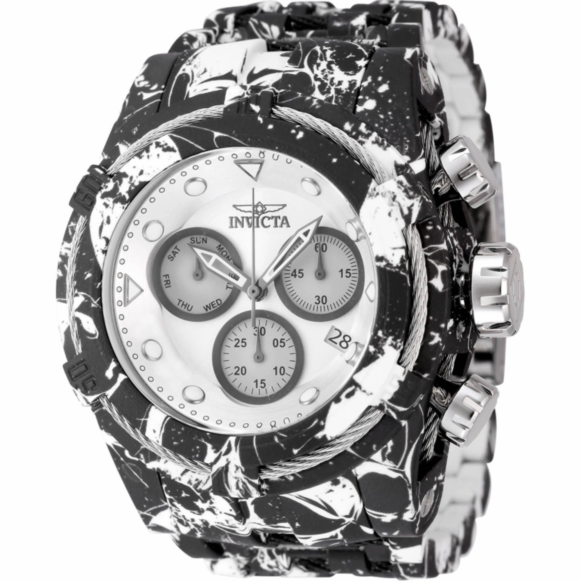Invicta Men's Watch - Bolt Silver, Grey and Black Dial Aqua Plating Bracelet | 45489
