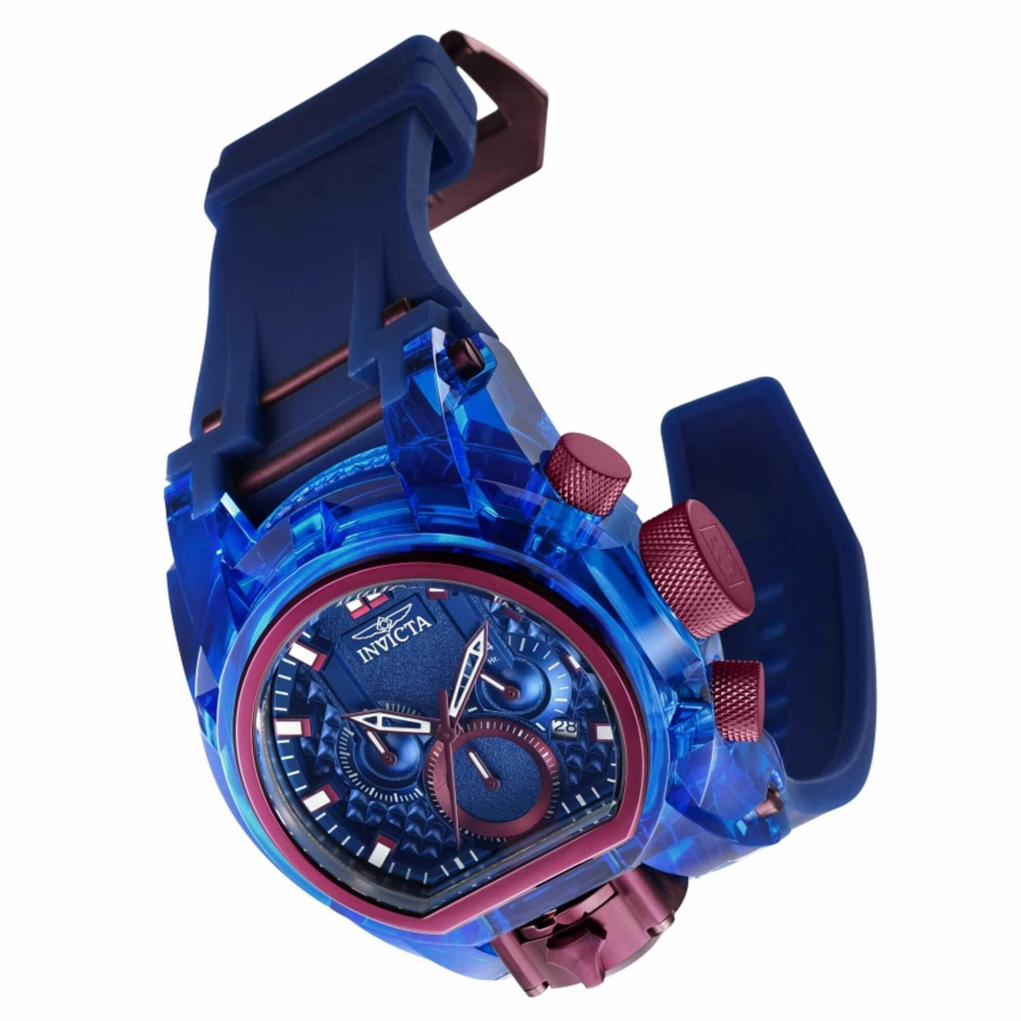 Invicta Men's Watch - Bolt Zeus Magnum Chronograph Burgundy and Blue Dial | 39474