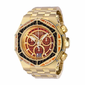 Invicta Men's Watch - Carbon Hawk Orange and Gold Tone Dial Steel Bracelet | 38923