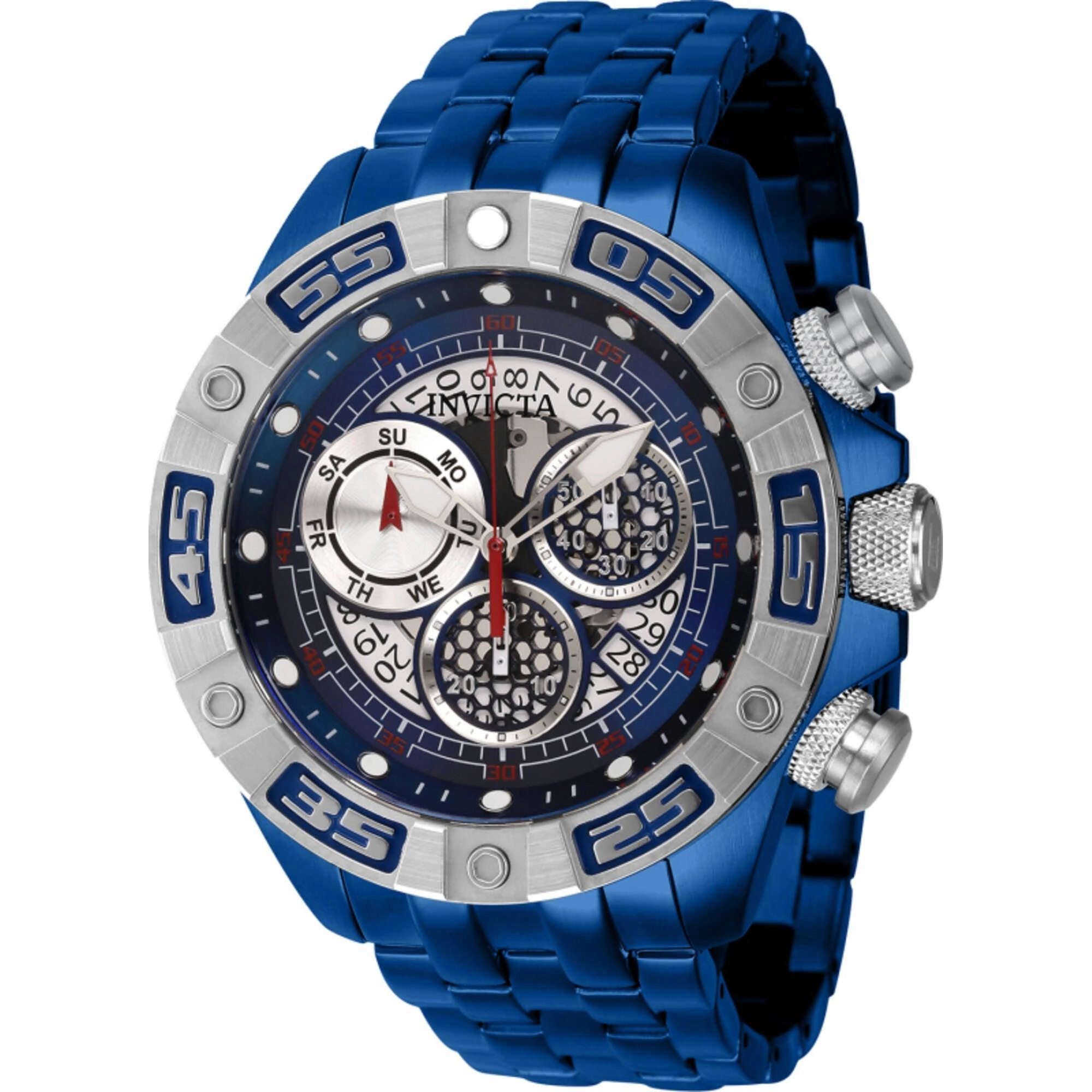 Invicta Men's Watch - Coalition Forces Chronograph Blue Steel Bracelet Date | 41671