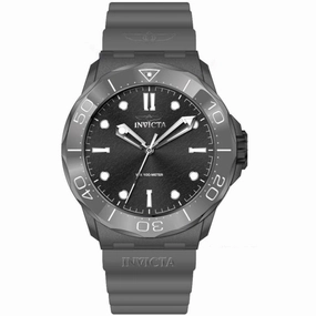Invicta Men's Watch - Coalition Forces Quartz Black Dial Grey Silicone Strap | 46391