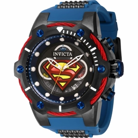 Invicta Men's Watch - DC Comics Superman Chronograph Date Display Blue Strap | 41180