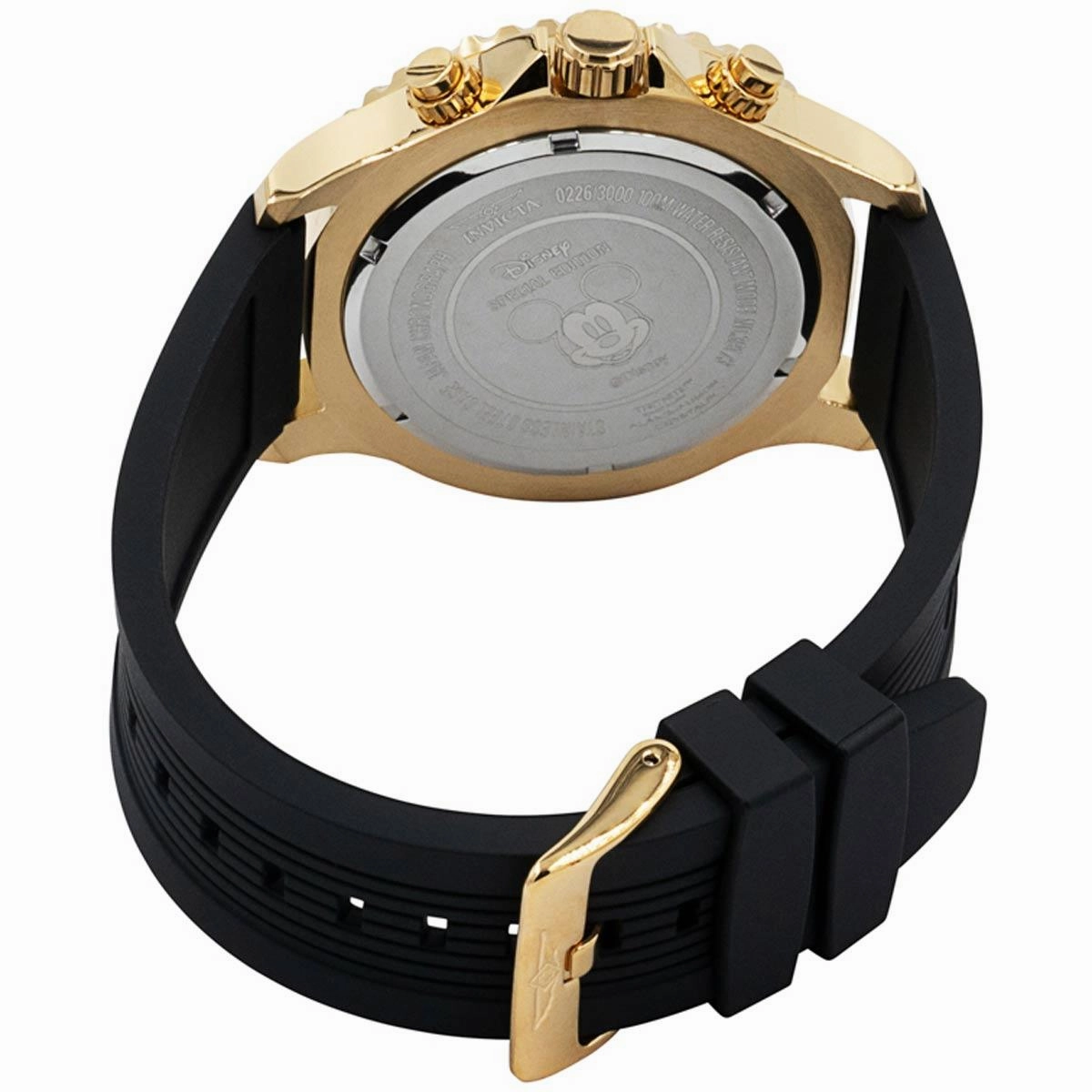 Invicta Men's Watch - Disney Mickey Mouse Chrono Black Dial Silicone Strap | 39173