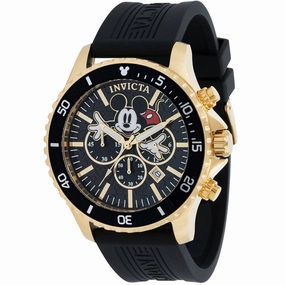 Invicta Men's Watch - Disney Mickey Mouse Chrono Black Dial Silicone Strap | 39173