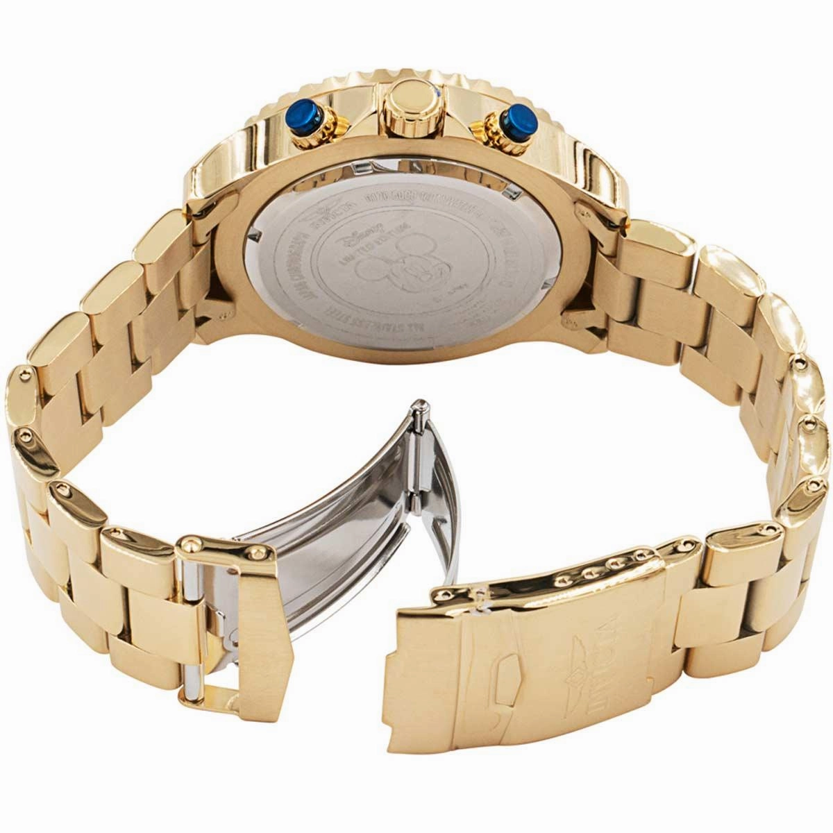 Invicta Men's Watch - Disney Mickey Mouse Chronograph Yellow Gold Bracelet | 39519