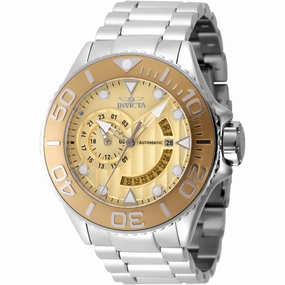 Invicta Men's Watch - Grand Diver Automatic Gold Tone Dial Steel Bracelet | 47543