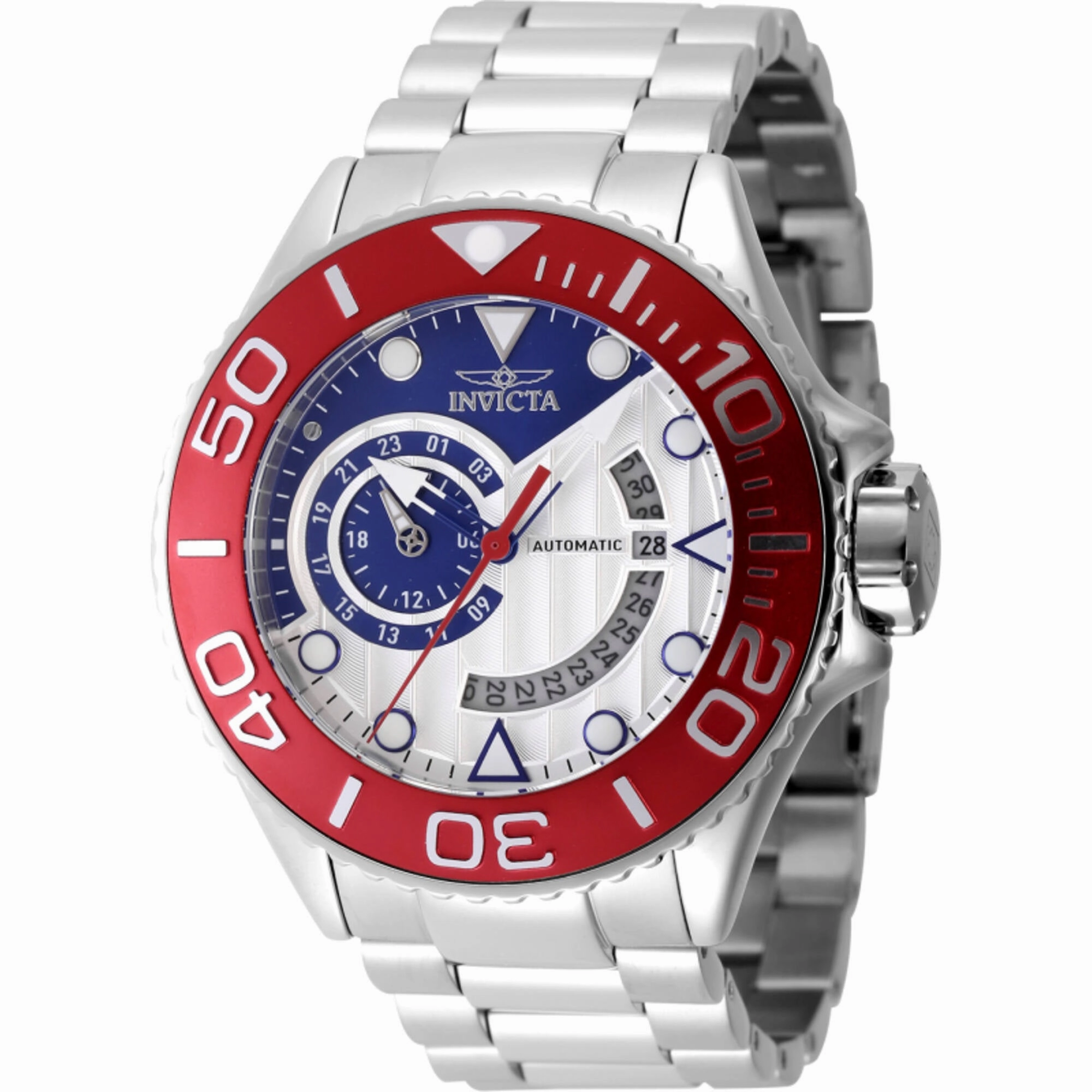 Invicta Men's Watch - Grand Diver Automatic Silver, Blue Dial Steel Bracelet | 47545