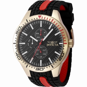 Invicta Men's Watch - Invicta Racing Yellow Gold Case Black and Red Strap | 48872