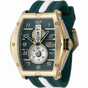 Invicta Men's Watch - Invicta Racing Yellow Gold Case Green and White Strap | 47387