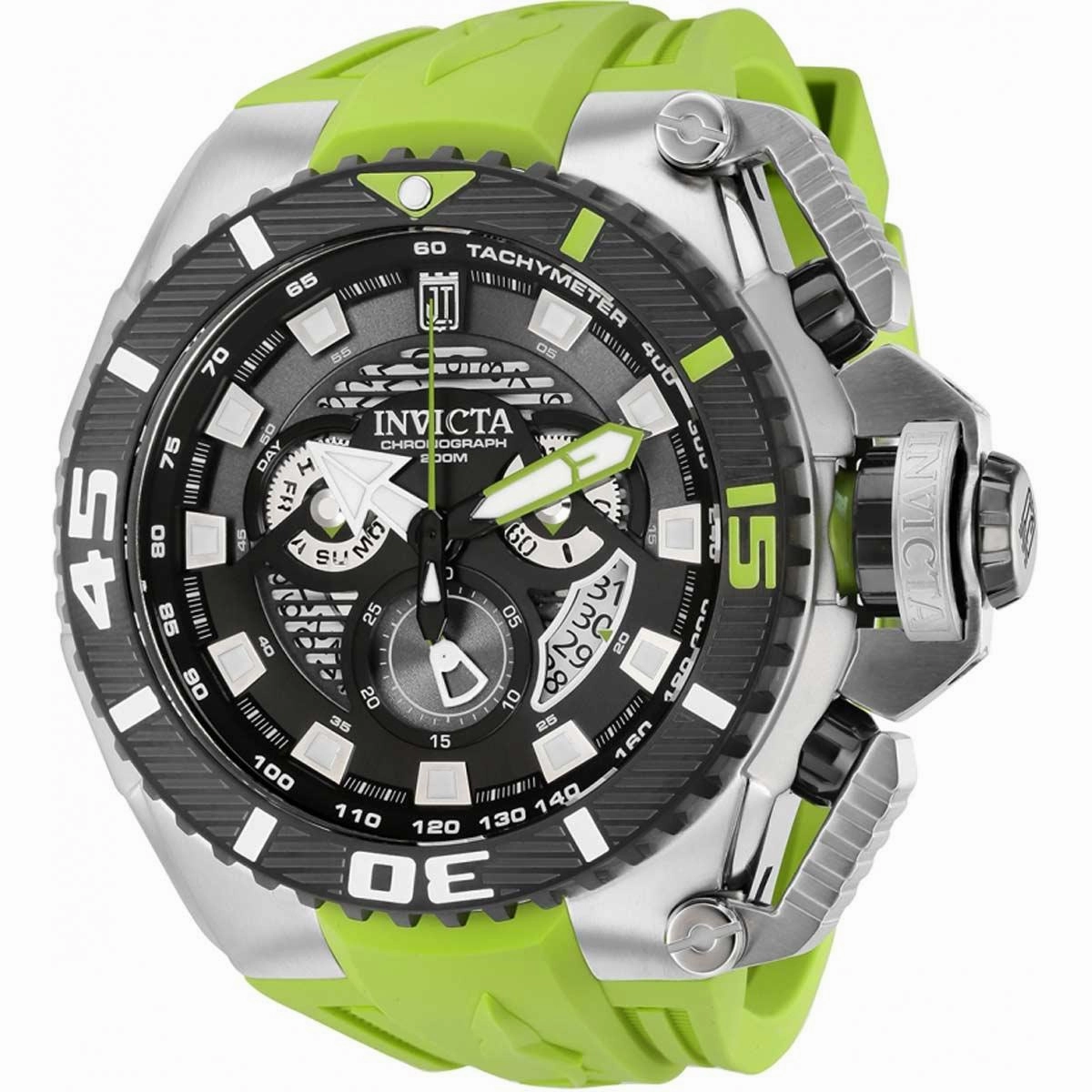 Invicta Men's Watch - Jason Taylor Chrono Black and Gunmetal Dial with Cage | 38057