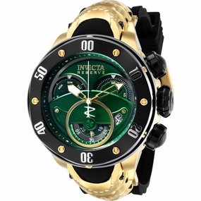 Invicta Men's Watch - Kraken Chronograph Gunmetal, Green and Gold Dial Strap | 36332