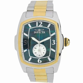 Invicta Men's Watch - Lupah Black Abalone and Silver Tone Dial SS Bracelet | 39818