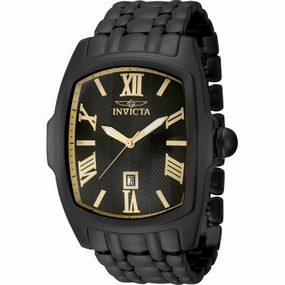 Invicta Men's Watch - Lupah Quartz Black Dial Stainless Steel Bracelet Date | 39831
