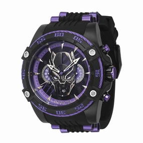 Invicta Men's Watch - Marvel Black Panther Chrono Rotating Bezel Black Strap | 41228