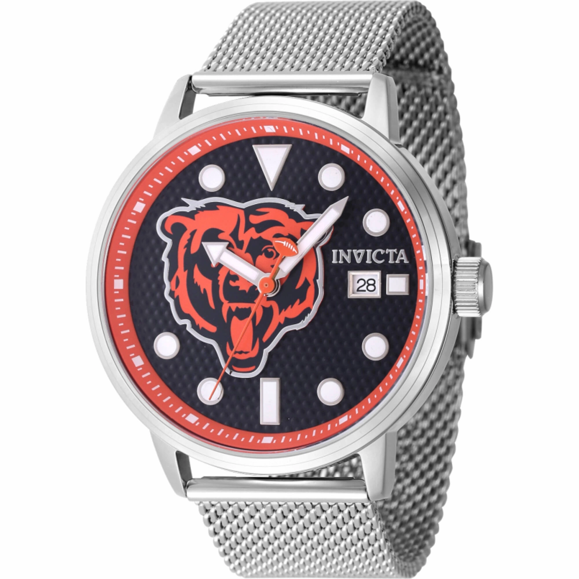 Invicta Men's Watch - NFL Chicago Bears Dark Blue Dial Steel Mesh Bracelet | 47978