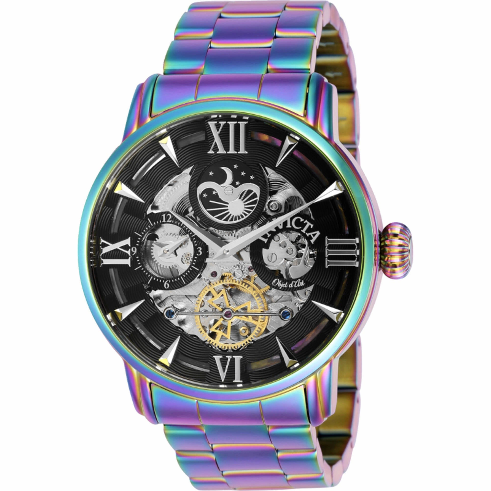Invicta Men's Watch - Objet D Art Automatic Black and Silver Skeleton Dial | 40990