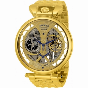 Invicta Men's Watch - Objet D Art Skeleton Dial Yellow Gold Bracelet | 32301