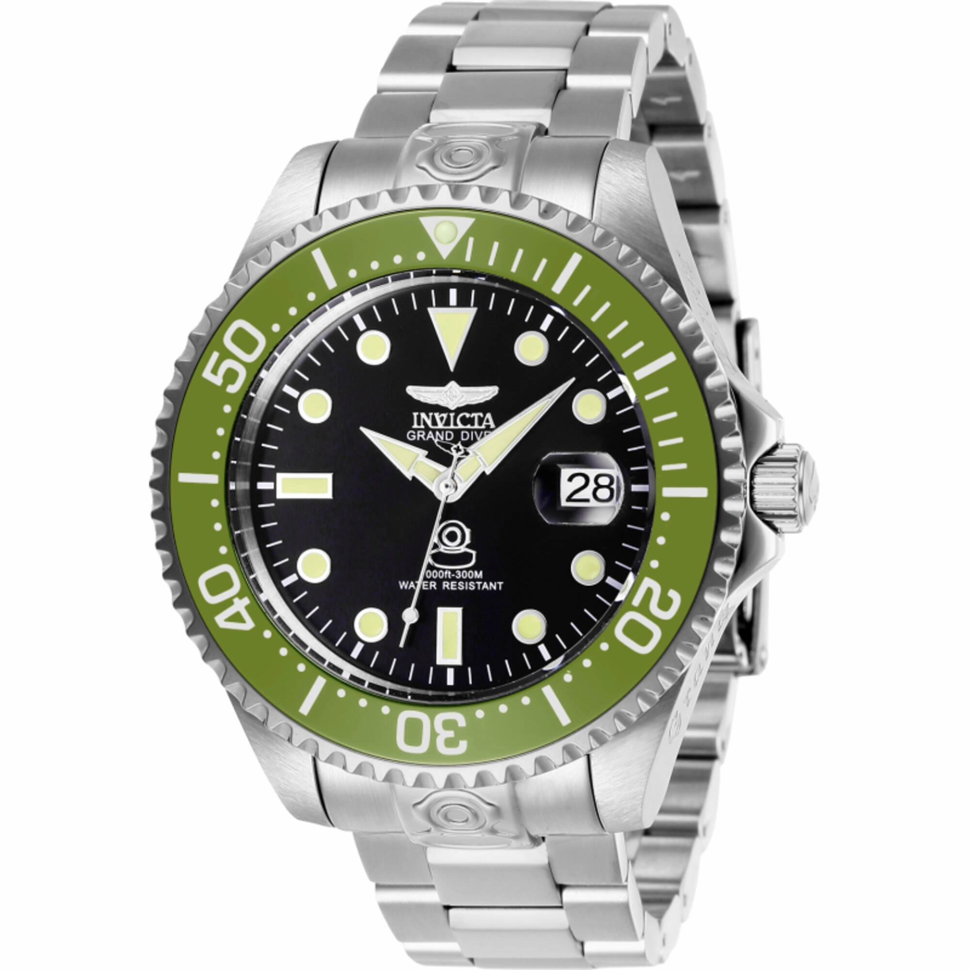 Invicta Men's Watch - Pro Diver Automatic Black Dial Silver Steel Bracelet | 27612