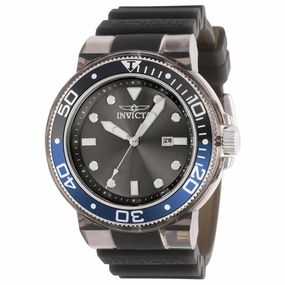 Invicta Men's Watch - Pro Diver Black and Blue Rotating Bezel Rubber Strap | 38888