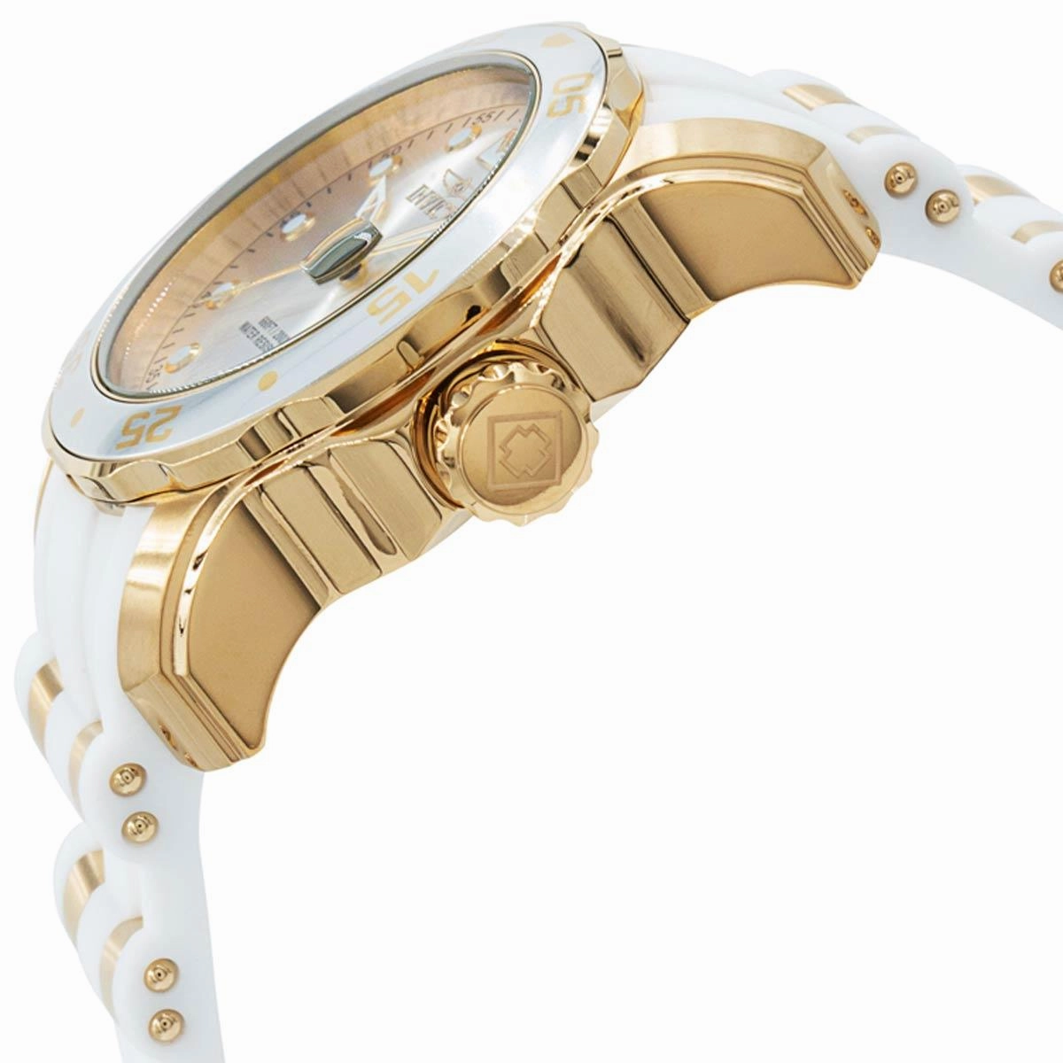 Invicta Men's Watch - Pro Diver Japanese Quartz White and Yellow Gold Strap | 39099