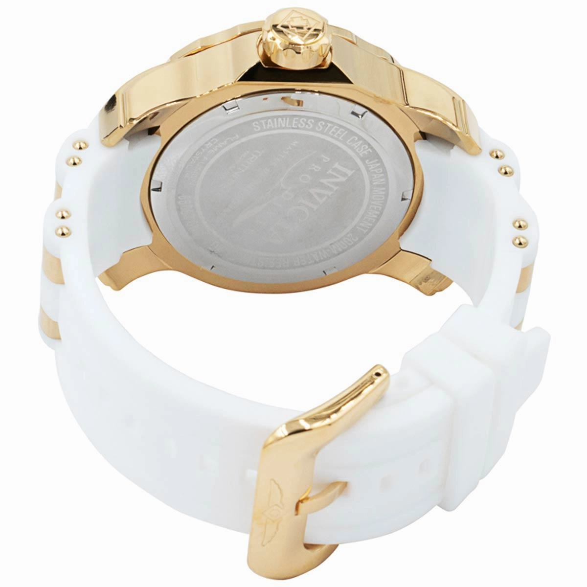 Invicta Men's Watch - Pro Diver Japanese Quartz White and Yellow Gold Strap | 39099