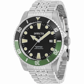 Invicta Men's Watch - Pro Diver Power Reserve Black Dial Silver Bracelet | 39753