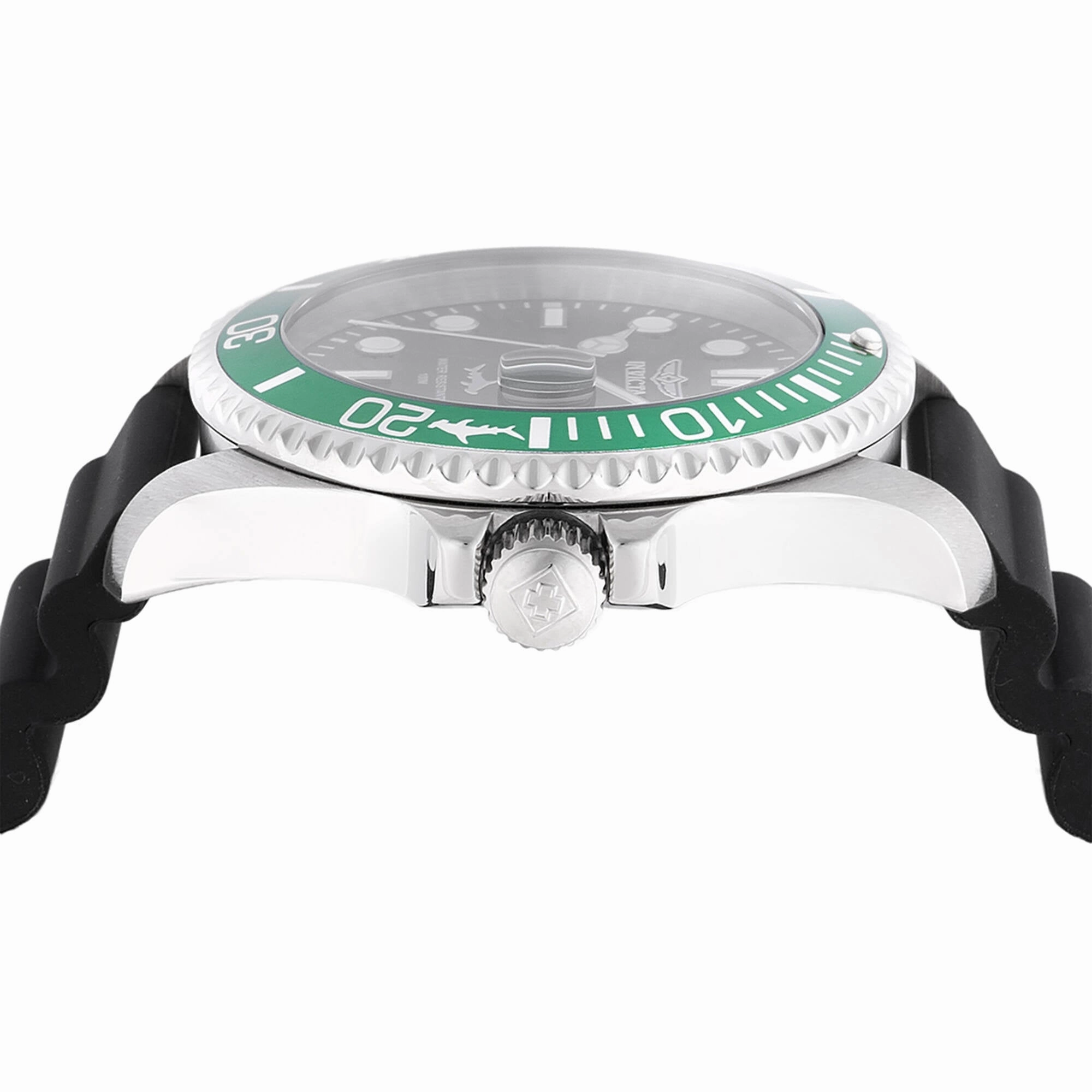 Invicta Men's Watch - Pro Diver Quartz Silver Tone Case Black Silicone Strap | 47166