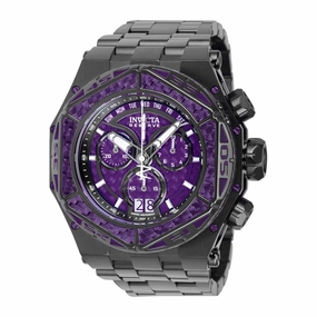 Invicta Men's Watch - Reserve Carbon Hawk Purple and Black Dial Bracelet | 38920
