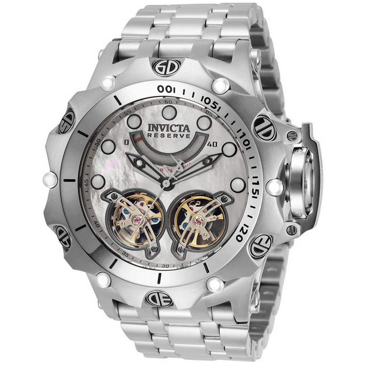 Invicta Men's Watch - Reserve Venom Open Heart Dial Silver Tone Bracelet | 33536
