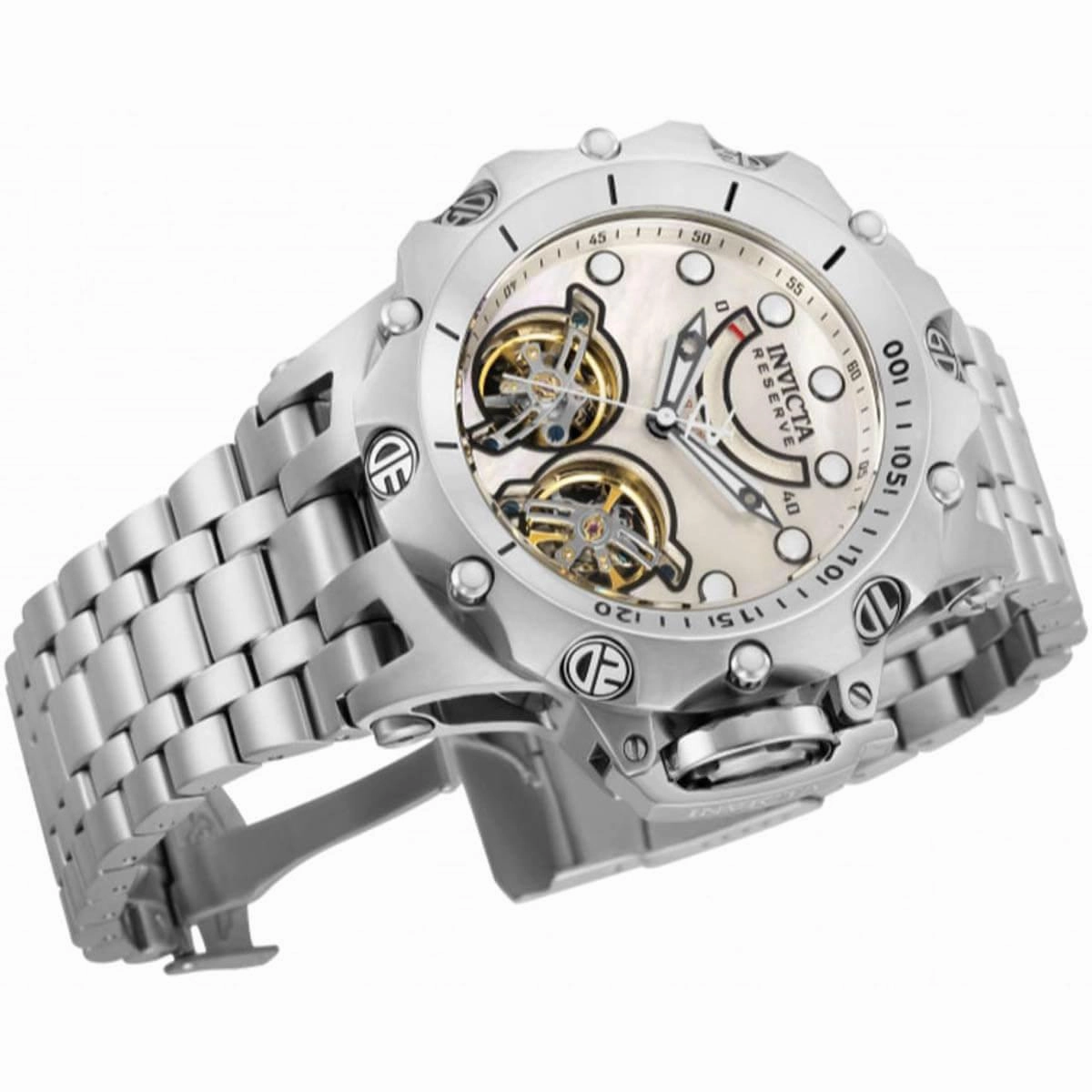 Invicta Men's Watch - Reserve Venom Open Heart Dial Silver Tone Bracelet | 33536