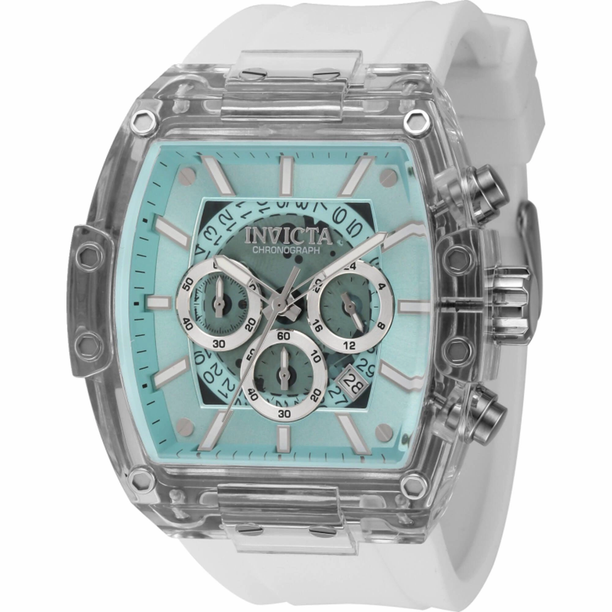 Invicta Men's Watch - S1 Rally Diablo Quartz Blue Dial White Rubber Strap | 44351