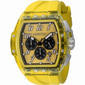 Invicta Men's Watch - S1 Rally Quartz Chronograph Yellow Silicone Strap Date | 45482