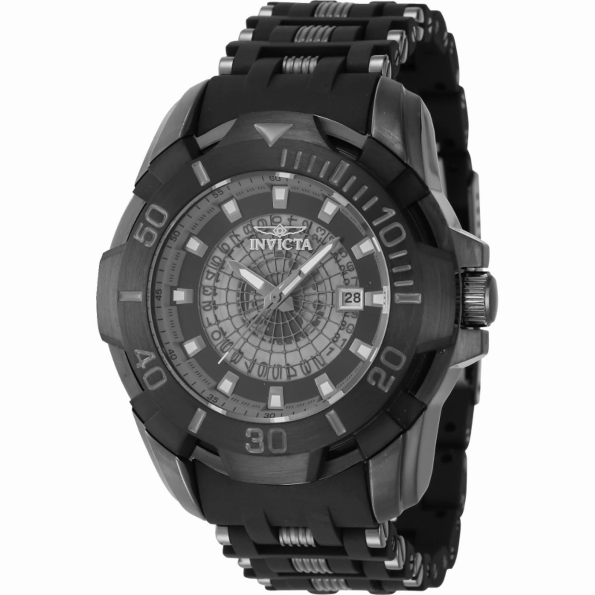 Invicta Men's Watch - Sea Spider Quartz Black, Gunmetal and Transparent Dial | 44132