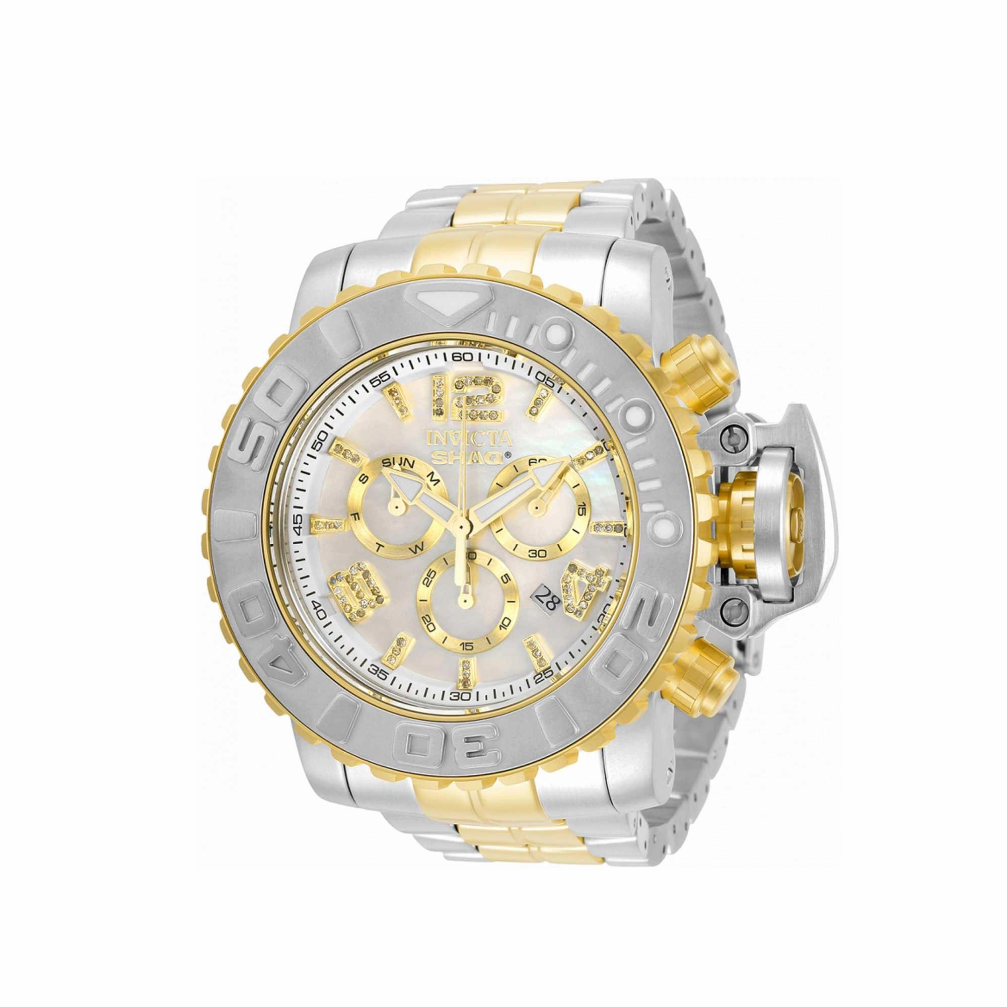 Invicta Men's Watch - Shaq Quartz Chrono Yellow and Silver Steel Bracelet | 33716