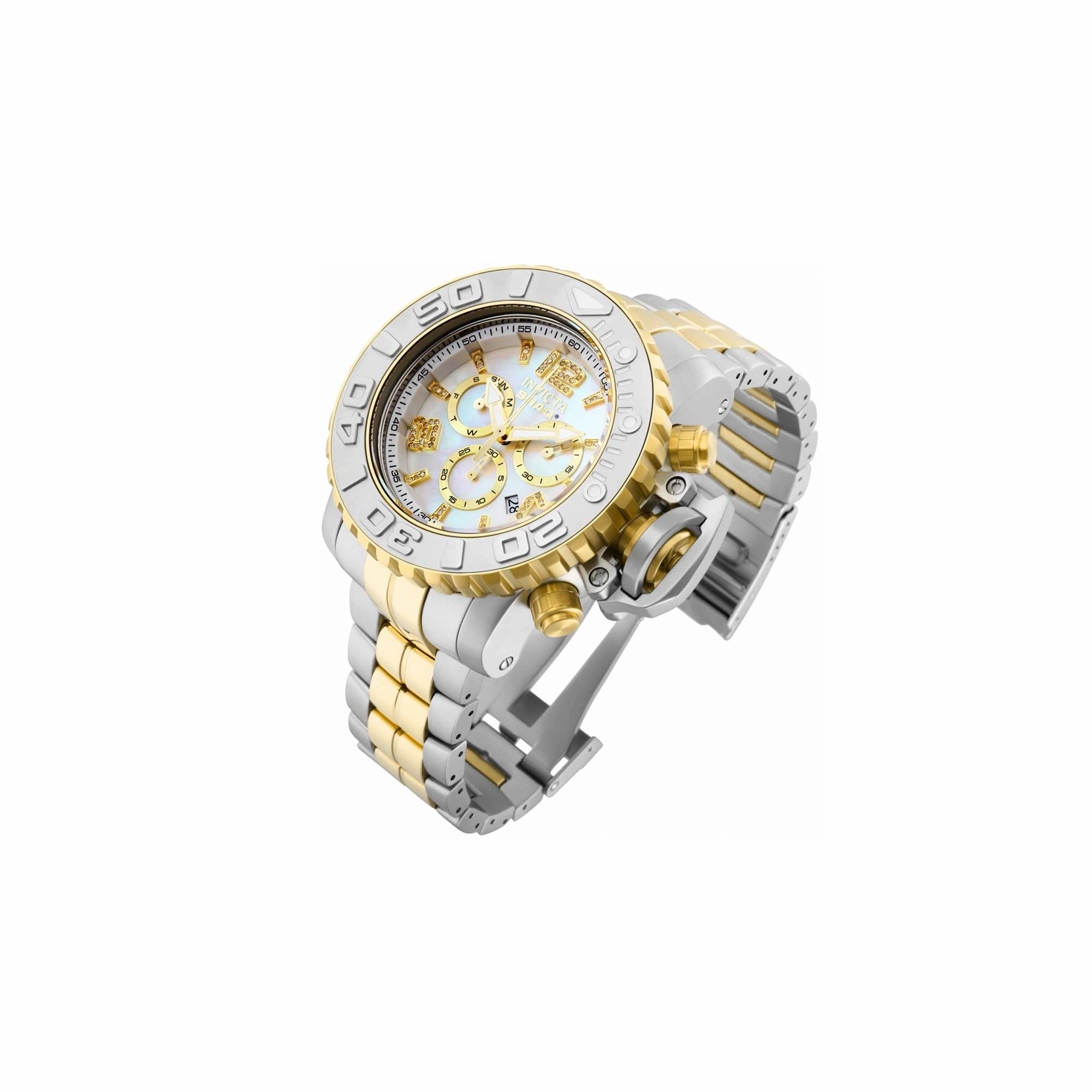 Invicta Men's Watch - Shaq Quartz Chrono Yellow and Silver Steel Bracelet | 33716