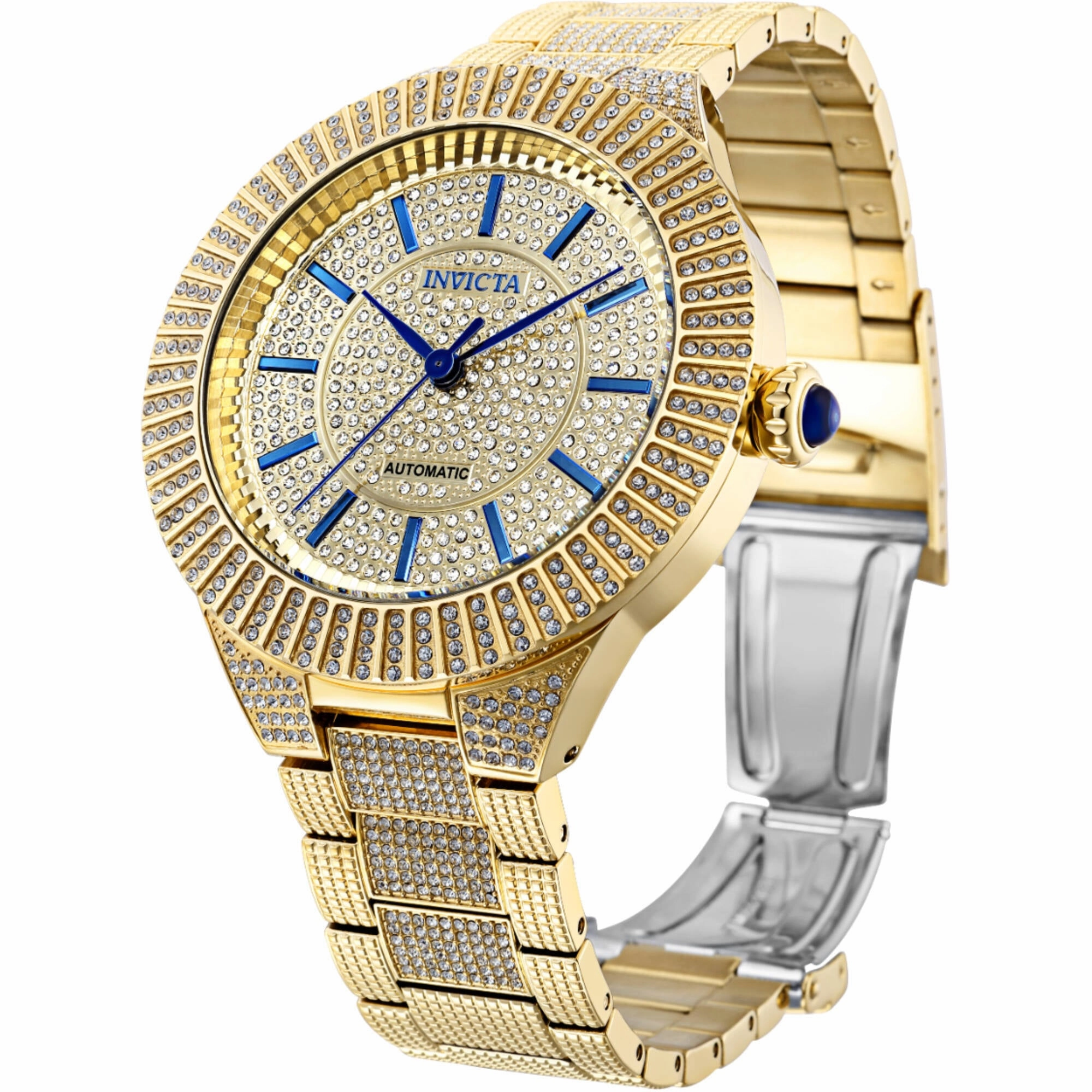 Invicta Men's Watch - Specialty Automatic Crystals Pave Gold Dial Bracelet | 34587