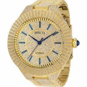 Invicta Men's Watch - Specialty Automatic Crystals Pave Gold Dial Bracelet | 34587