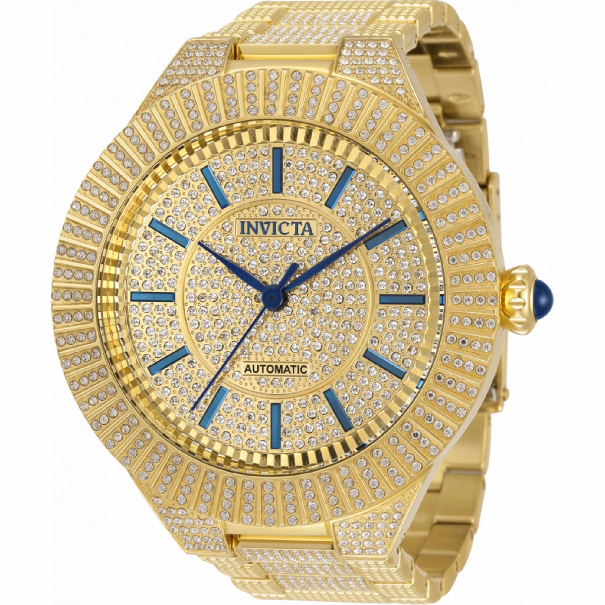 Invicta Men's Watch - Specialty Automatic Crystals Pave Gold Dial Bracelet | 34587